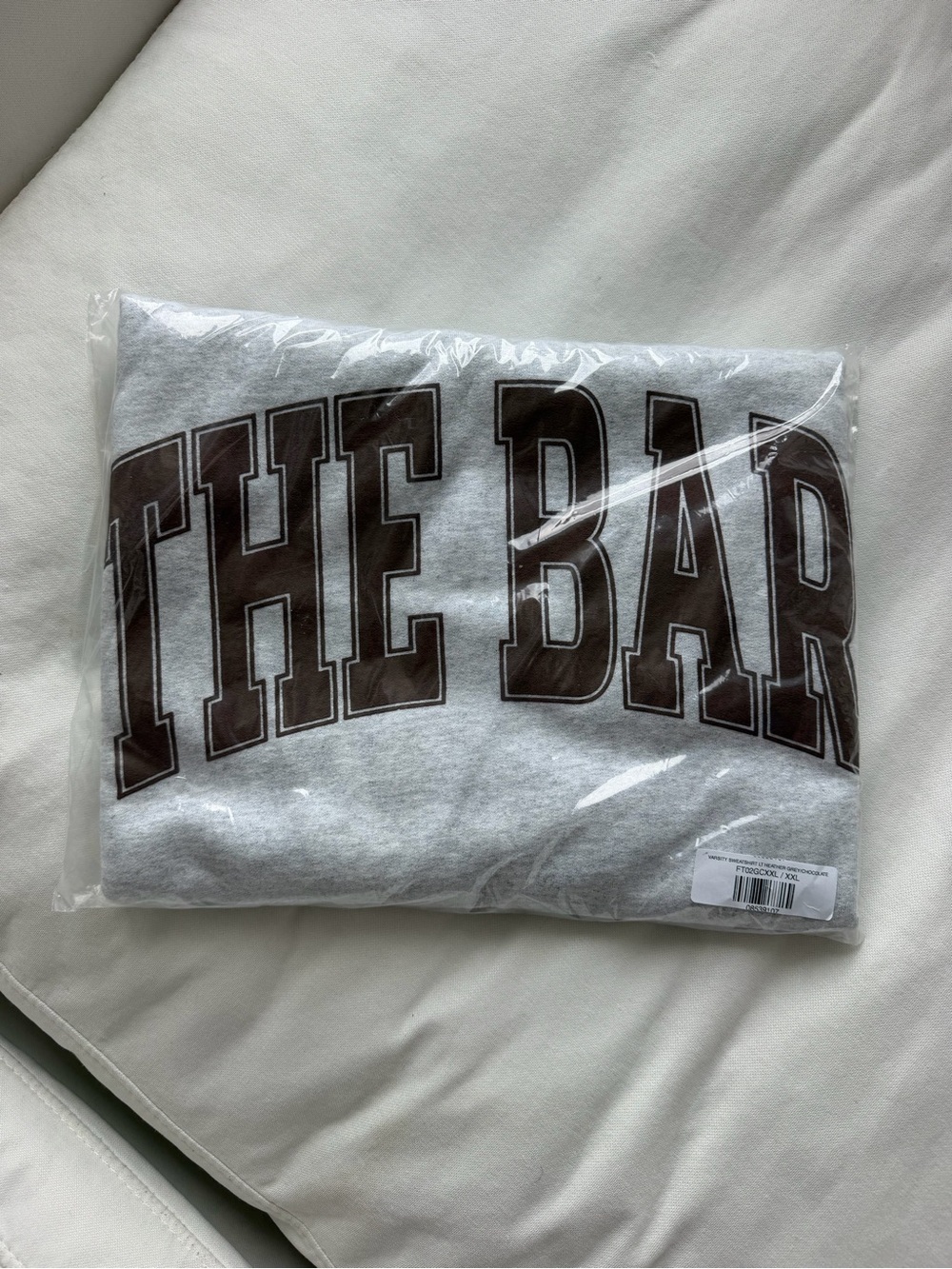 THE BAR Gray Sweatshirt with brown letters